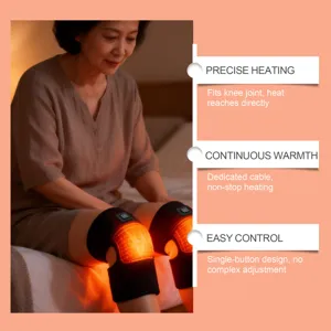Heated knee brace with precise heating and easy control for joint warmth and daily care.