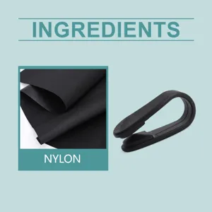 Pinza de cuidado corporal de plástico negro con detalle de nailon para masaje diario eficaz.