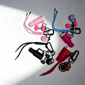 Mini porte-clés fitness sport sac charme miniature haltère kettlebell gobelet pendentif