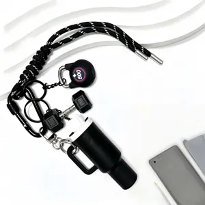 Mini porte-clés fitness alliage haltère kettlebell pendentif sac charme accessoire sport style