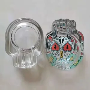 Posacenere teschio in vetro creativo trasparente casa ufficio decorazione fumo accessorio