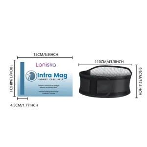 LANISKA infrared magnetic therapy waist support belt with box, adjustable breathable design.