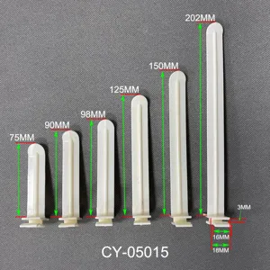 Weiße ABS-Lochwand-Präsentationshaken in verschiedenen Längen von 75 mm bis 202 mm