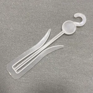 Transparent plastic flip-flop shoe hanger hook for retail display and store organization