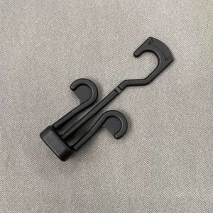 Black Plastic PP Shoe Hooks Supermarket Flip Flop Hanger Display Hooks Cardboard Folding Hanging Hook