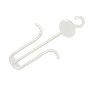 White plastic flip-flop shoe display hook sandal hanging rack holder for retail store
