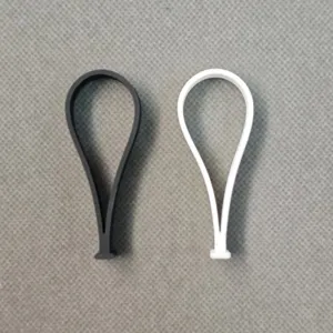 Plastic Silicone Handle Colorful Striped Soft Rubber Hook Digital Packaging Box Plastic Hook Mobile Power Handle Accessories