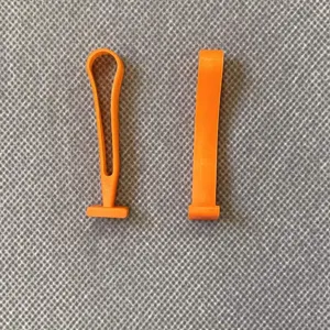 Durable orange silicone handles for digital packaging and power banks, set of two hooks