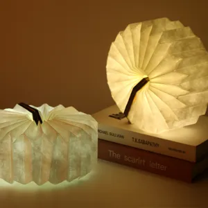 Opvouwbare LED accordeon boeklamp, USB oplaadbare sfeer nachtlamp voor gezellige verlichting