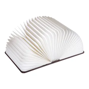 Lampada a libro a LED pieghevole in pelle PU creativa per l'arredo della camera da letto e regali