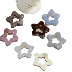 Set di fermagli per capelli a forma di stella cava minimalista per donna e ragazza
