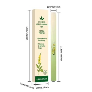 Detailansicht der Produktabmessungen und Verpackungsspezifikationen des Kräuterstifts.