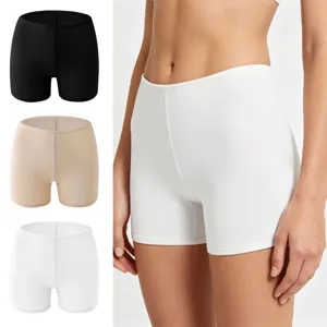 Nahaufnahme zeigt im Detail das nahtlose High-Waist-Sicherheitsshorts-Design mit Farbwahl.
