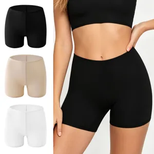 Damen hohe Taille nahtlose Sicherheitsshorts atmungsaktiv bequem weiche Boxer Shorts
