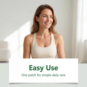 Détail du patch de soin 10-en-1 avec un mannequin et une description d'utilisation facile