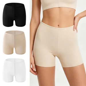 Damen Hohe Taille Nahtlose Sicherheit Shorts Weich Atmungsaktiv Anti-Scheuer Boxer Slips Stretch Unterwäsche Casual Unten