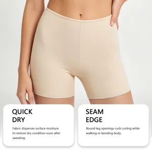 Detailansicht nahtloser hoher Sicherheitsshorts mit feuchtigkeitsableitendem atmungsaktivem Stoff.