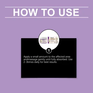 Instrucciones detalladas para aplicar el gel de massage calmante para articulaciones.
