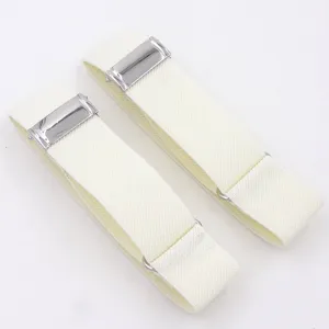 Adjustable elastic shirt sleeve garters metal anti-slip arm bands for daily wear use.