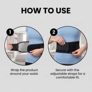 Ergonomic waist support belt breathable adjustable daily comfortable wrap design