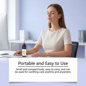 Huile essentielle de lavande en format roll-on portable pour la relaxation au bureau