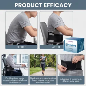 LANISKA breathable kidney care belt detail showing ergonomic lumbar support and adjustable fit.