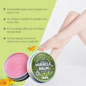 Ximonth leg relief balm detail view, soothing and moisturizing herbal cream for daily care.