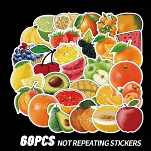 Cartoon Fruit Stickers Set Niet Herhalend Waterdicht Decoratief Decals Voor Waterfles Laptop Telefoon Dagboek DIY Voor Kinderen