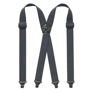 Bretelle elastiche da uomo a X con clip resistenti e cinghie regolabili per il lavoro quotidiano.