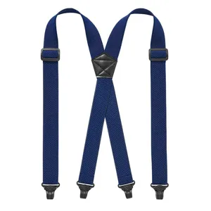 Bretelle Elastiche Regolabili da Uomo X-Back Bretelle per Pantaloni da Lavoro Resistenti Con Clip Metalliche Forti Accessori di Moda