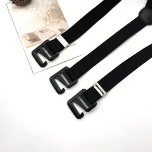 Bretelle elastiche da uomo con ganci a forma di 9 e regolatori in metallo per escursioni all'aperto.