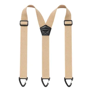 Bretelle elastiche da uomo con cinturini regolabili e clip resistenti per un comodo supporto.
