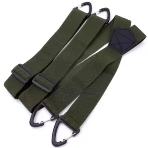 Bretelle elastiche da trekking tattiche all'aperto con moschettoni per uomo verde militare