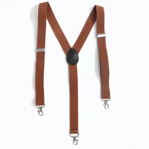 Vista detallada de los tirantes en Y ajustables para hombre con clips metálicos resistentes