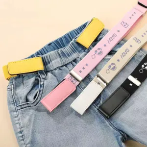 Cintura elastica pigra per bambini cinturino elasticizzato invisibile stampa cartoon.