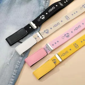 Cintura elastica pigra per bambini e donne, cintura invisibile regolabile per jeans.
