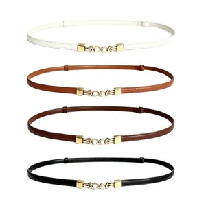 Women thin belt set with pearl detail, elegant waist chain for dresses and shirts.