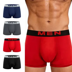 Comodi boxer da uomo con elastico in vita, tessuto traspirante, set multicolore nuovo.