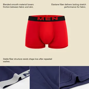Boxer da uomo traspirante e confortevole con tessuto elasticizzato liscio per l'uso.