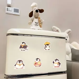 Cute cartoon penguin stickers waterproof vinyl decals for kids water bottle laptop fridge