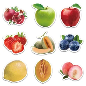 Fruit stickers for luggage and laptop, waterproof decorative set of various cute fruits.