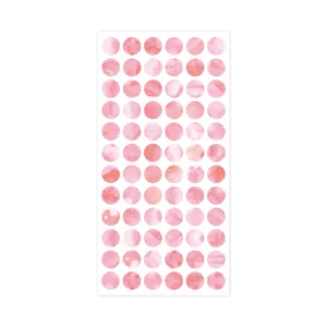 Minimalistische rosa Morandi-Aquarell-Punktaufkleber für Planer und Journal-Dekoration