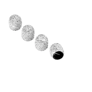 Universal sparkling rhinestone car tire valve caps, bling crystal wheel dust covers.