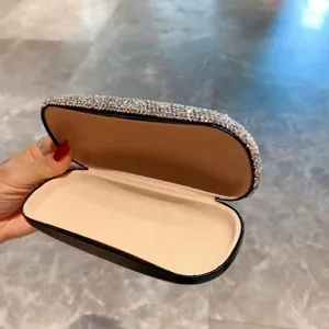 Glitzernde Strass Hartschalen Brillenetui tragbare Sonnenbrillen Aufbewahrungsbox