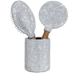 Luxus Strass Kosmetikset Haarbürste Make-up Spiegel Aufbewahrungsbox für Dekoration
