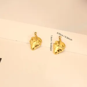 Detail showing dimensions of golden strawberry pendant charm for jewelry making