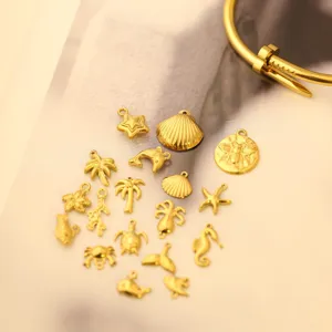Meeres-Thema Titanstahl Anhänger für DIY-Schmuck mit Seesternen und Muscheln