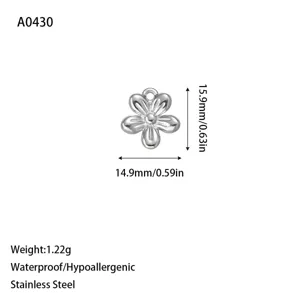 Detailweergave met de afmetingen van een kleine bloemhanger van roestvrij staal