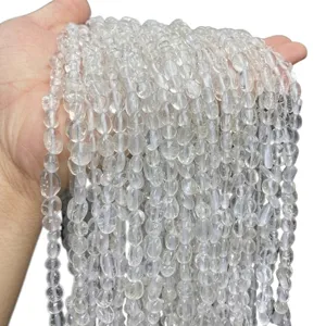 Perles de cristal de roche naturel irrégulières pour la création de bijoux DIY