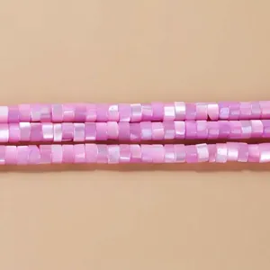 Perline distanziatrici in madreperla naturale viola 2*4mm per gioielli fai-da-te